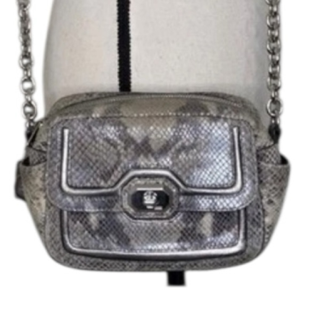 Coach Campbell Exotic Python Snakeskin Print Leather Crossbody Camera Bag $398 - Picture 2 of 12
